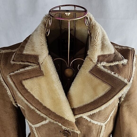 Vintage Cabin Core Leather P.B.D. Coat Shearling Rancher Marlboro - Picture 2 of 16